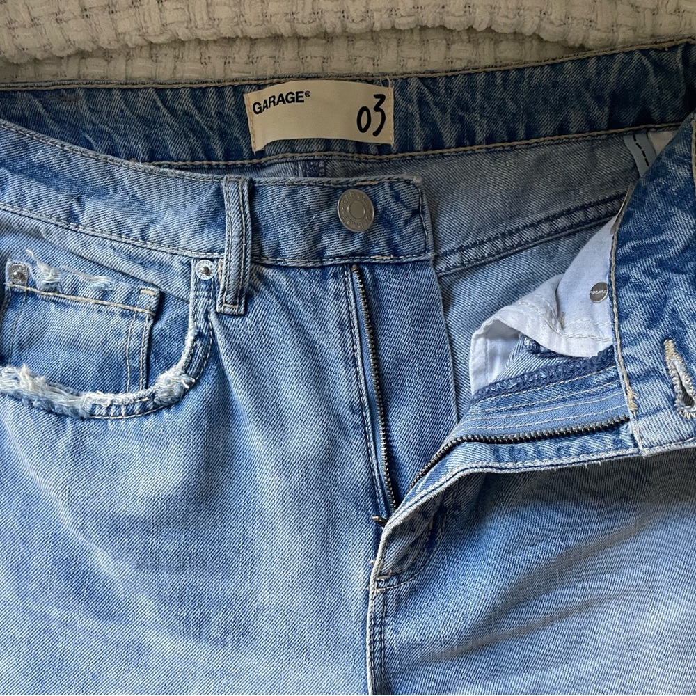 Straight legged jeans